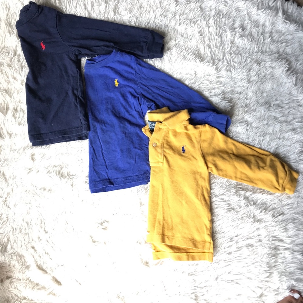 3 Long sleeve Ralph Lauren tops 18-24 months